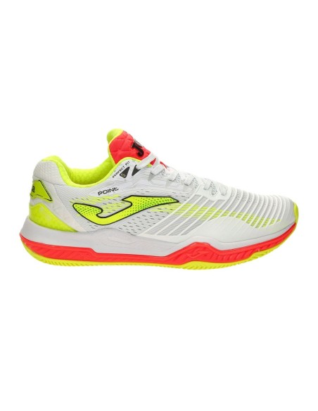 Joma Point 21 Clay Blanco Naranja Fluor | Ofertas de pádel